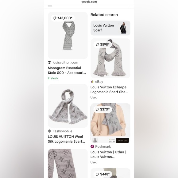 Authentic Louis Logomania wool scarf with box - Picture 11 of 11